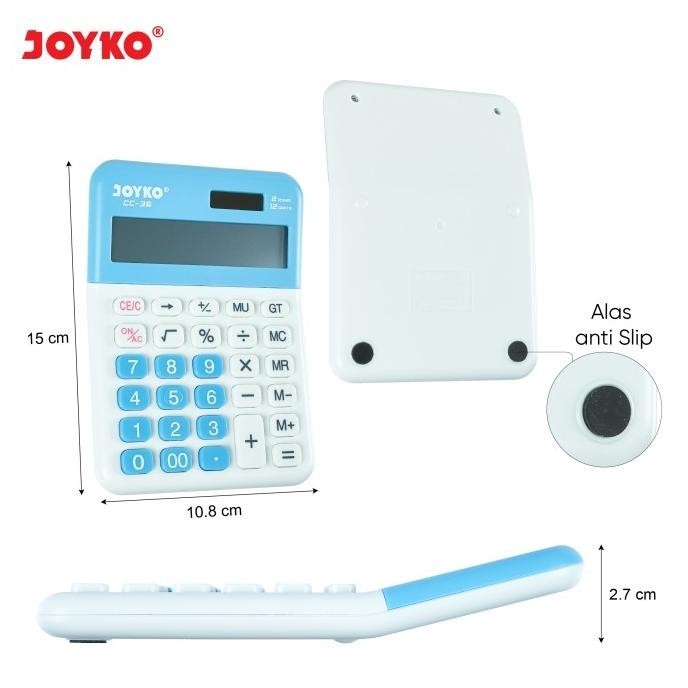 

Terjangkau Calculator / Kalkulator Joyko CC-36 / 12 Digits / Check Correct - Hijau ..
