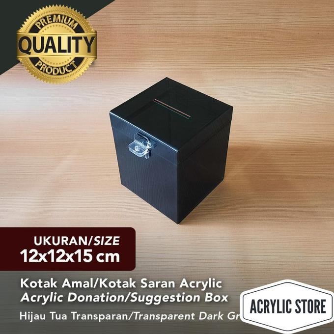 

Update Kotak Amal Acrylic 12x12x15 cm - Hitam .,