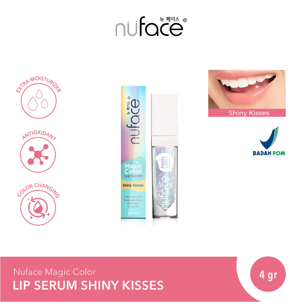 Nuface Magic Color Lip Serum Shiny Kisses