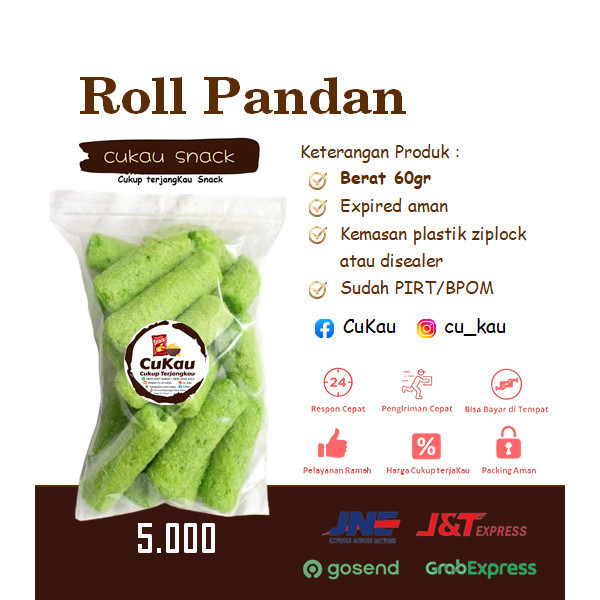 

Roll Pandan Snack / ngemil makanan ringan / cemilan kiloan murah / COD / PROMO 5000 - Cukau Snacks