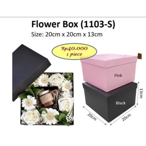 

TRH Flower Box bloom bunga 25X25 barang florist persegi kotak bloombox 1103M TERLARIS