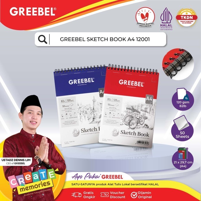 

Hemat Greebel Sketch Book A4 12001 / Buku Gambar Sketsa / Drawing Book Hot Sale