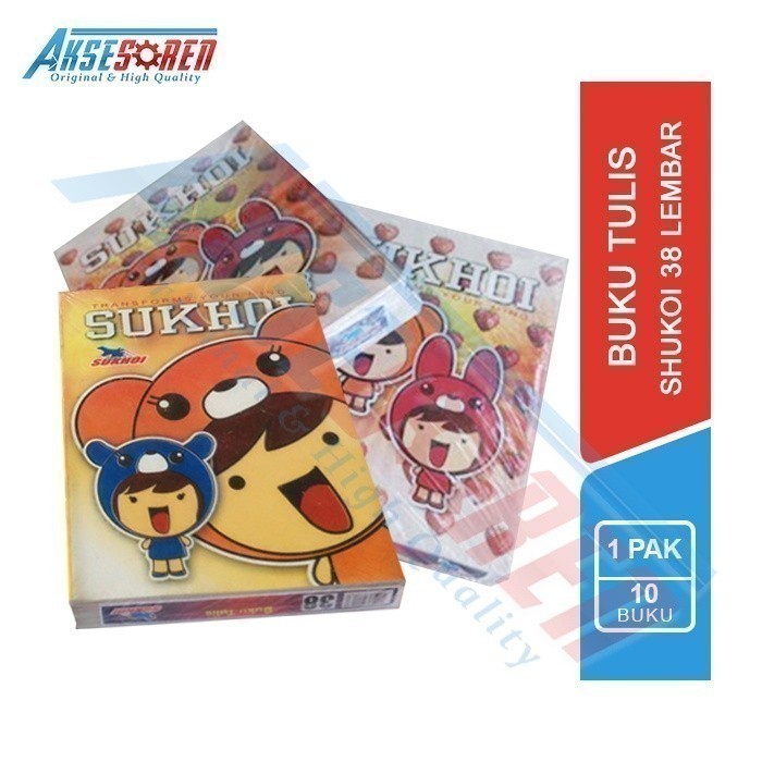 

Hot Sale Buku Tulis Sekolah Sukhoi [38 Lembar/10 Buku/1 Pak] / 1 Pack Trendi