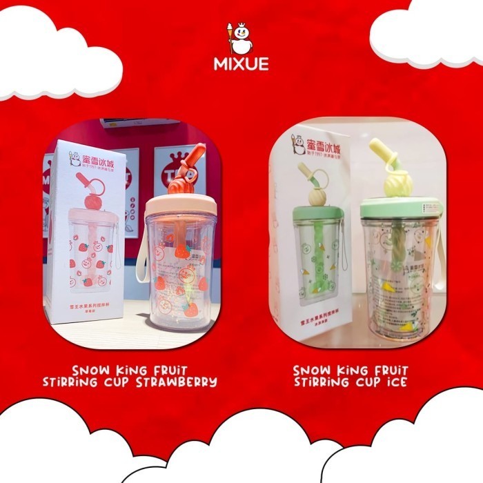 Tumbler Botol Minum Mixue Snow King Lemon 720Ml Kuning Asli Original