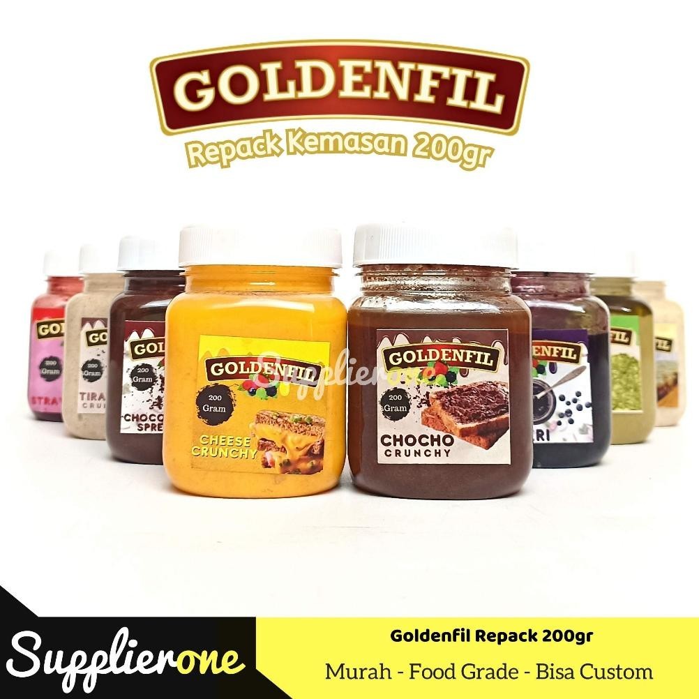 

Goldenfil Repack 200gr / Selai Roti Bakar / Toping Roti / Selai Roti / Selai Coklat /Olesan Roti
