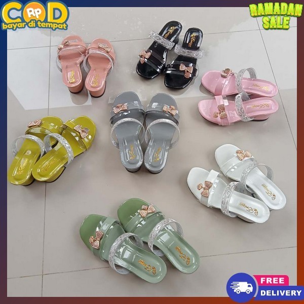 Sepatu Anak Anaj Hak Kaca Tinggi Hells Sendal Srandal Kondangan Semdal Senda Fashion Ank Spatu Kids 