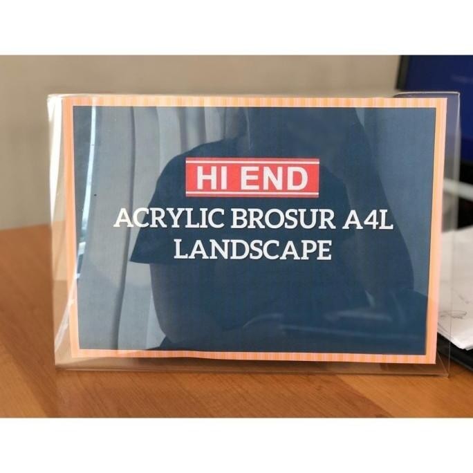 

sto Acrylic Tent Holder / Tempat Brosur Akrilik Landscape A4 L PREMIUM