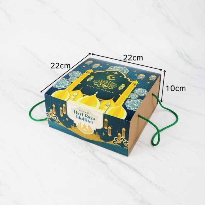 Box Cake Kotak Tali Bingkisan Kue Hampers Lebaran Idul Fitri 22x22x10