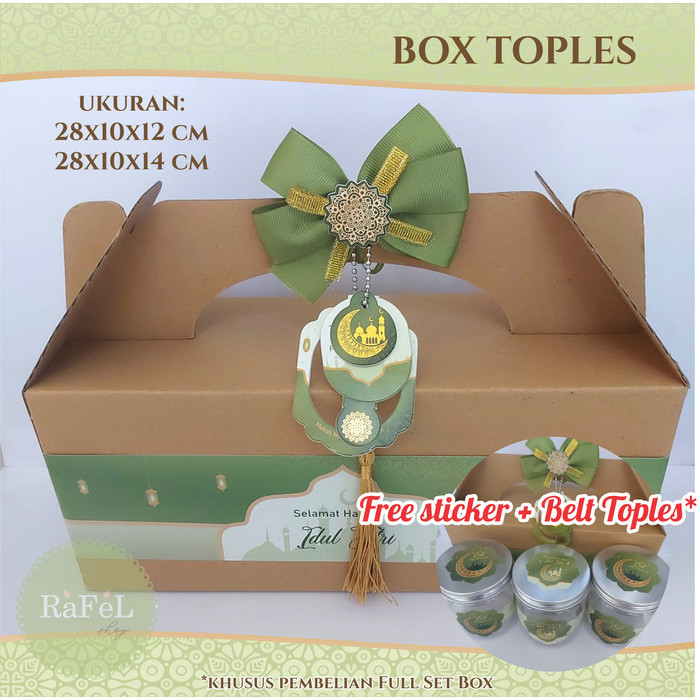DUS HAMPERS BOX KARDUS KUE KERING LEBARAN 28x10x12/28x10x14 CM