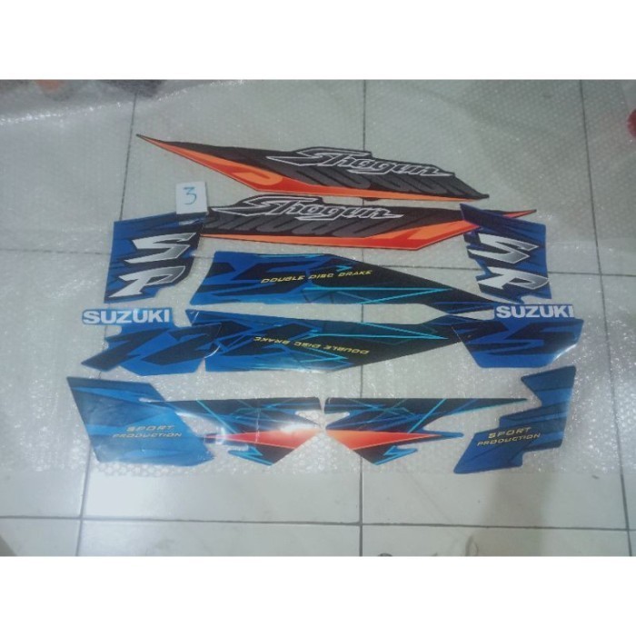 Standar Original Striping Lis Stiker Suzuki Shogun 125 Sp 2007 Biru