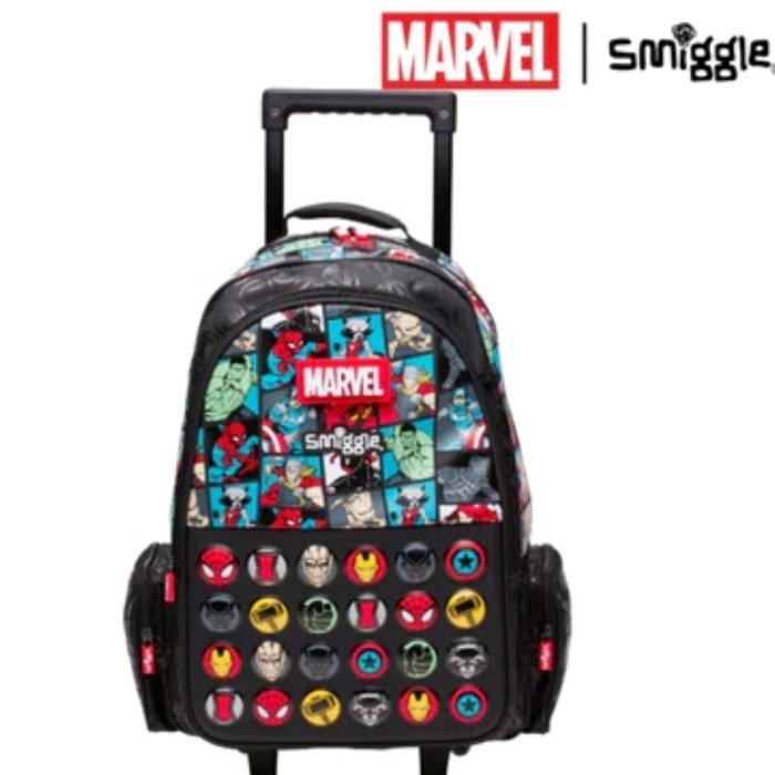 Baru Smiggle Trolley Avengers Backpack/Tas Koper Anal Cowok SD/Kado/school