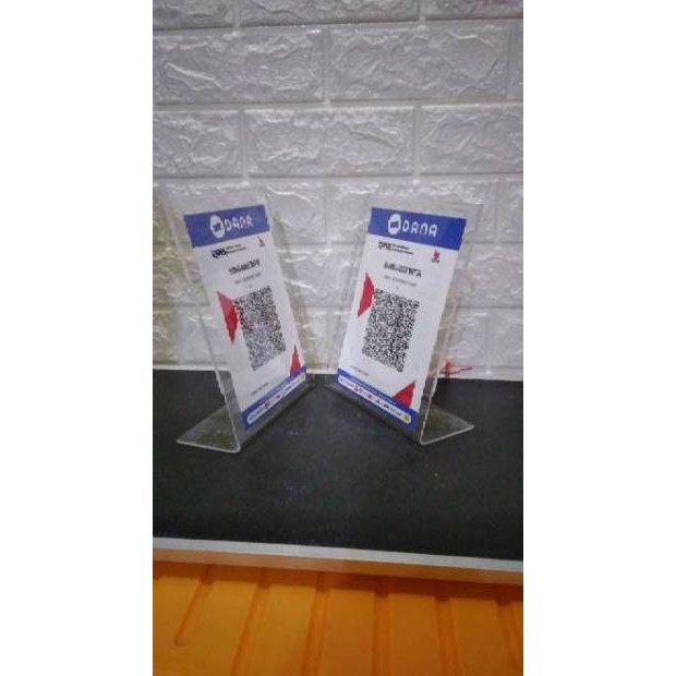 Populer Standing Akrilik A5 Untuk Qr Code Scan Qris