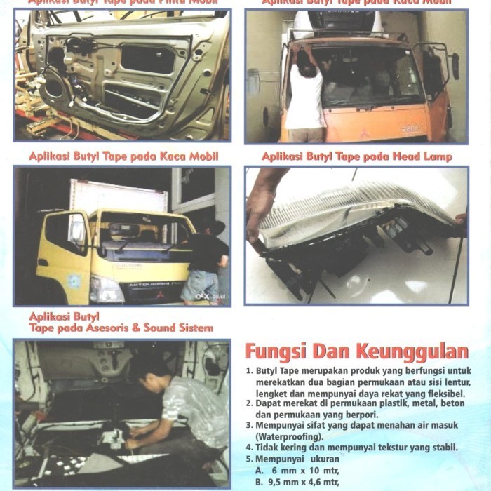 

Butyl Tape 6X10 Meter (Lem Dodol)