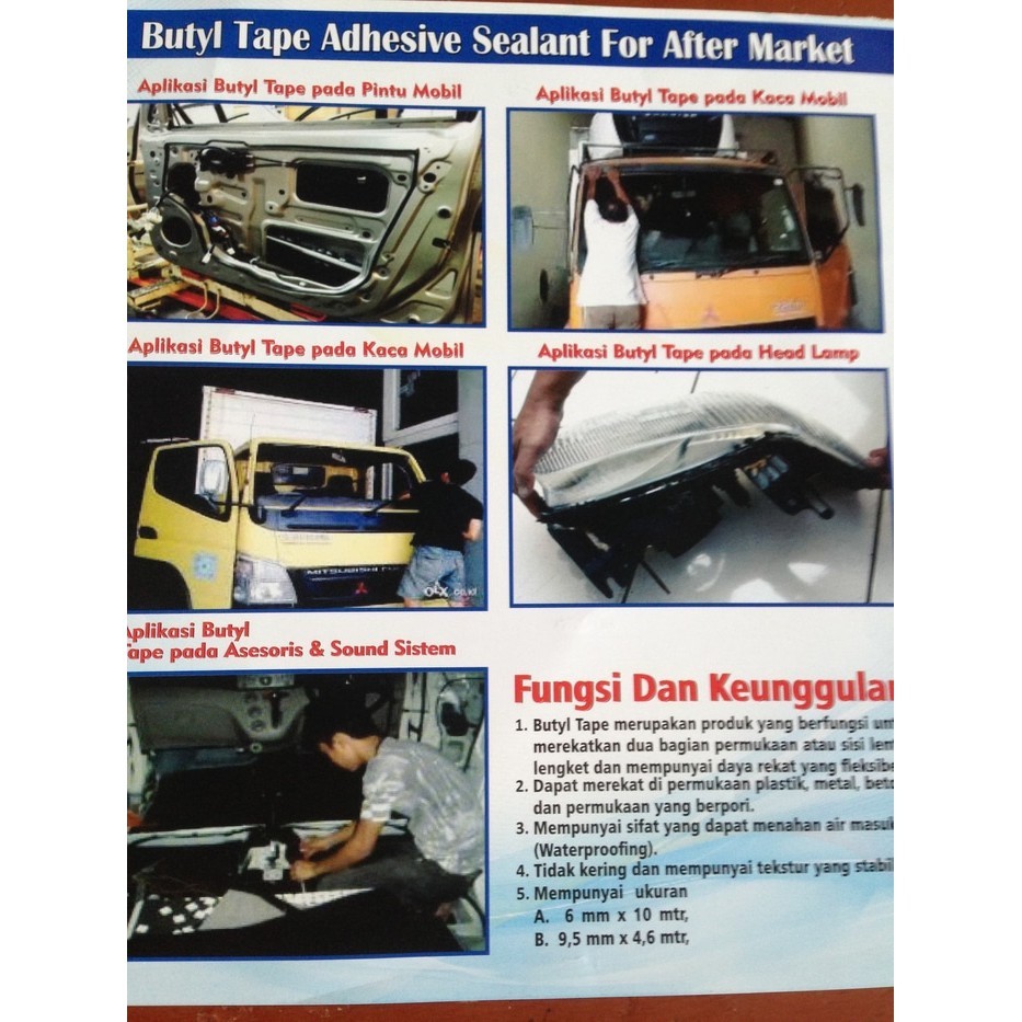 

Butyl Tape Utk Kaca Mobil, Headlamp / Lem Dodol / Waterproofing