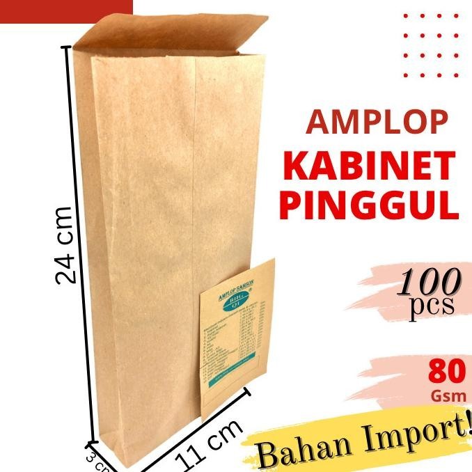 

Amplop Coklat Kabinet Pinggul (11X24Cm) 100Lbr