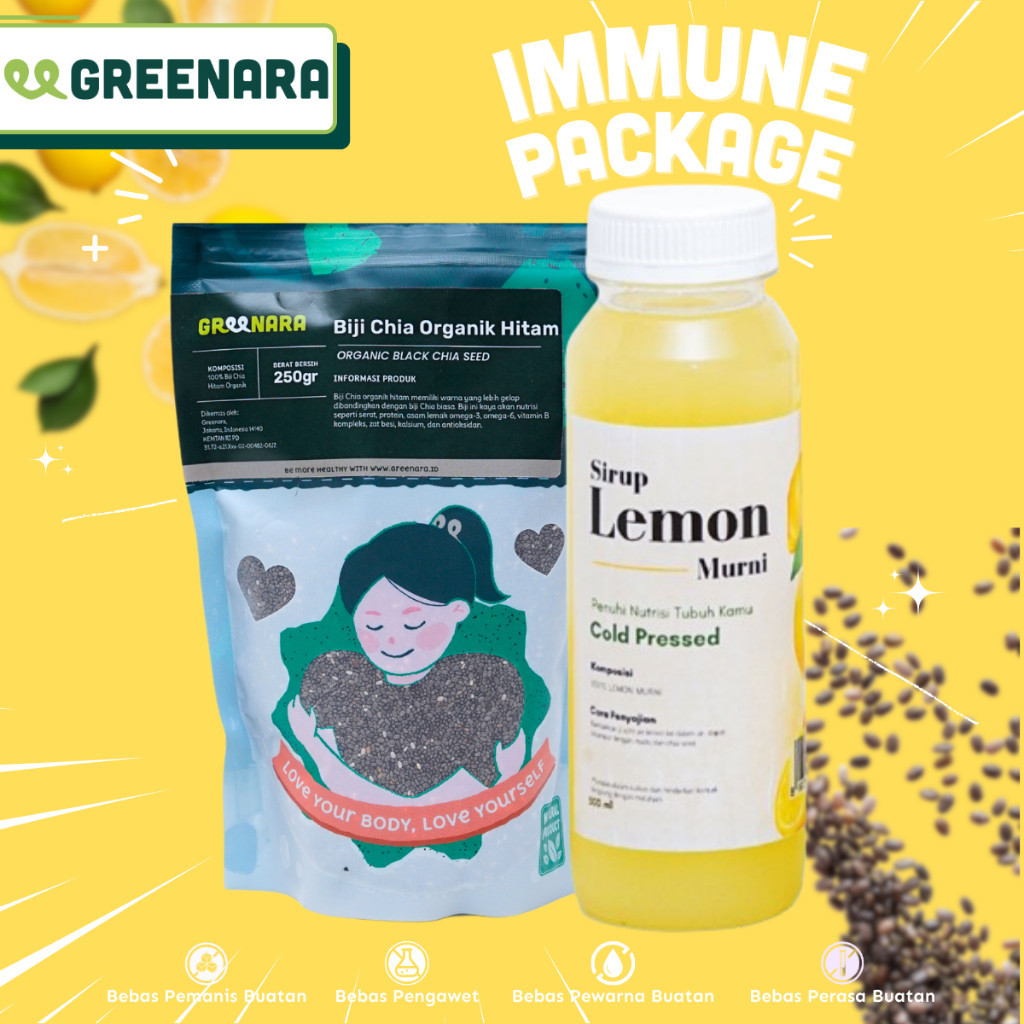 

Greenara - Paket Bundling Sari Lemon 500Ml + Chia Seed 250Gr
