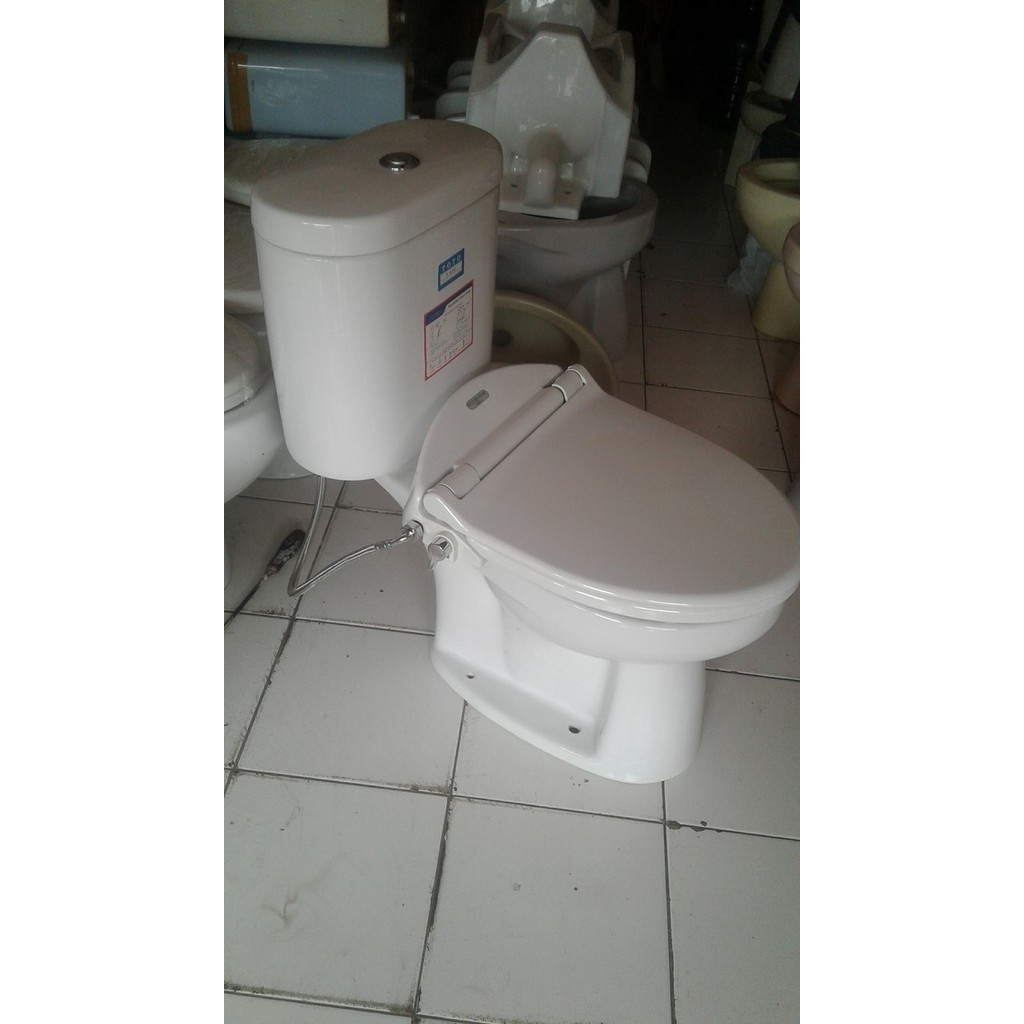 CLOSET DUDUK TOTO CW 420 J + TUTUP ECO WASHER TCW 07 S - ECOFLUSH