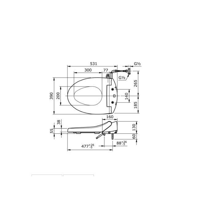 CLOSET DUDUK TOTO CW 823 NJ TUTUP ECOWASHER TCW 04 SL