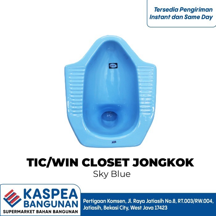 TCI/WIN KLOSET JONGKOK TOILET SQUAT SKY BLUE