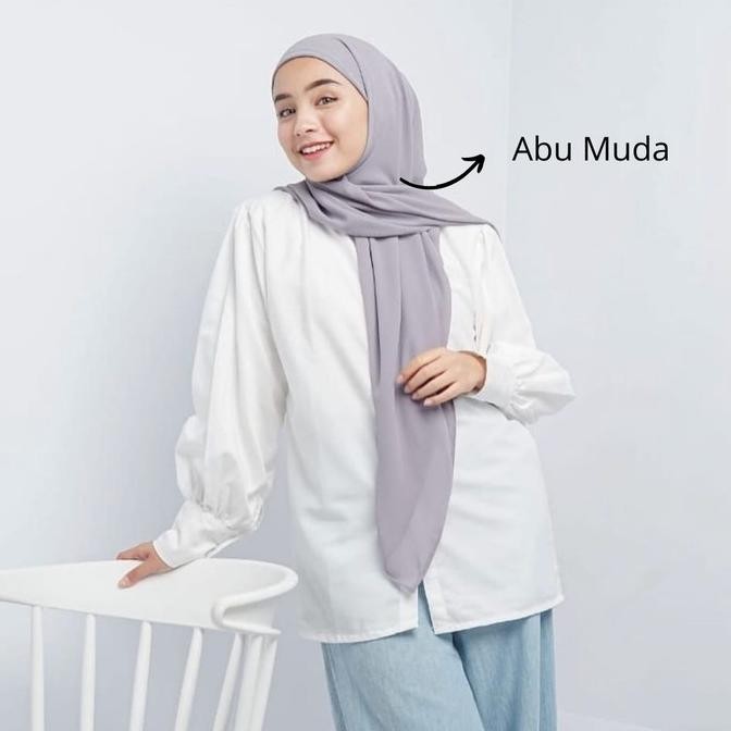 Cod Jilbab Segi Empat Instan Malaysia Malay Tali Ikat Premium Ceruty Viral 