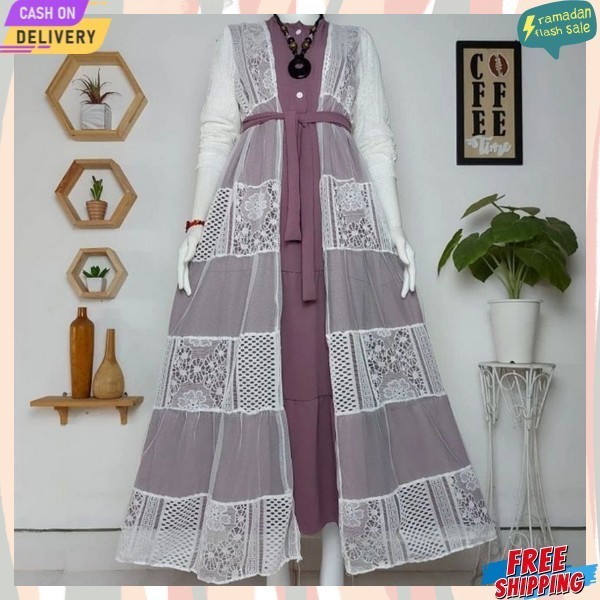 Gmus Perempuan Elegan Dres Pesta Baju Gamis Wanita Terbaru 2024 Bsju Gmis Drees Nikahan Syari Bju Gn