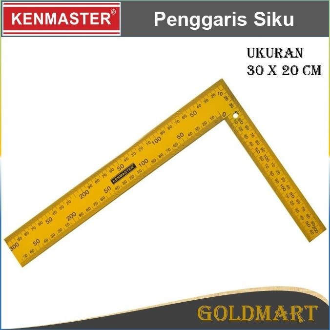 

+%+%+%] Penggaris Siku Baja 20 x 30 cm / Kenmaster Penggaris Siku Tukang