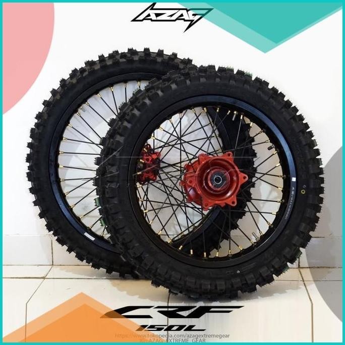 ban set ring 18-21 honda crf 150 velg tk tromol ban dunlop dgx trail 1