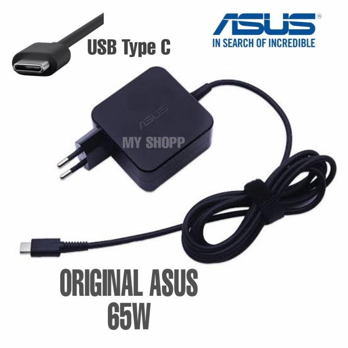 Terlaris Adaptor Charger Laptop Asus 65W Usb Type C Original Promo Terbaru