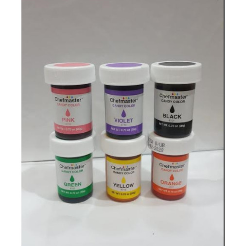 

Terbaru Chefmaster Candy Color Oil Base Coloring Pewarna Coklat Import Promo Terlaris