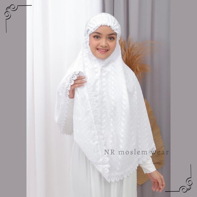 KERUDUNG BERGO HAJI & UMROH , JILBAB PUTIH ,PERLENGKAPAN HAJI UMROH
