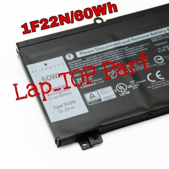 Free ongkir Battery Dell 1F22N P37E001 0JJPFK P82F P40E001 P82F001 XRGXX 06YV0V