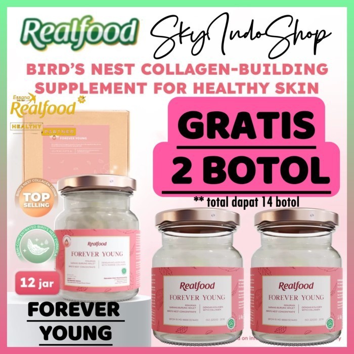 

Realfood Forever Young ( 8 Botol ) Minuman Sarang Burung Walet