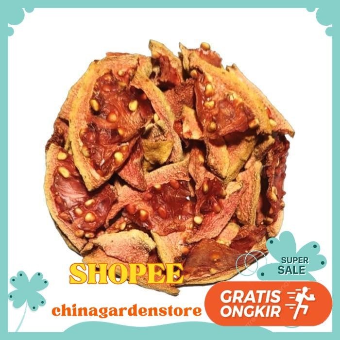 

BUAH JAMBU BIJI MERAH KERING / DEHYDRATED DRIED RED GUAVA 250 GRAM TERBAIK