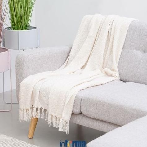 Informa - Informa 125x150 Cm Throw Eine Boucle Selimut - Putih Ivory