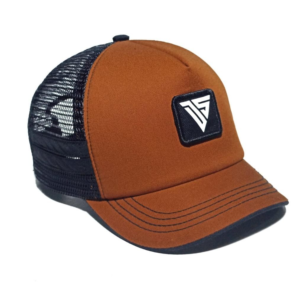 Topi Truer Lidah Pendek Topi Pria Truer Jaring Coklat Topi Jaring Pria