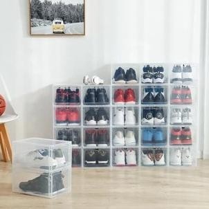 Kotak Rak Sepatu Full Akrilik Lipat Transparan Kotak Sepatu Serbaguna Kualitas Premium