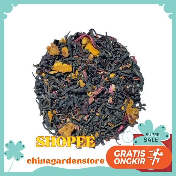 

CRIMSON BERRY TEA BLEND - CRANBERRY APPLE HIBISCUS BLACK TEA 250 GRAM TERJAMIN BEST