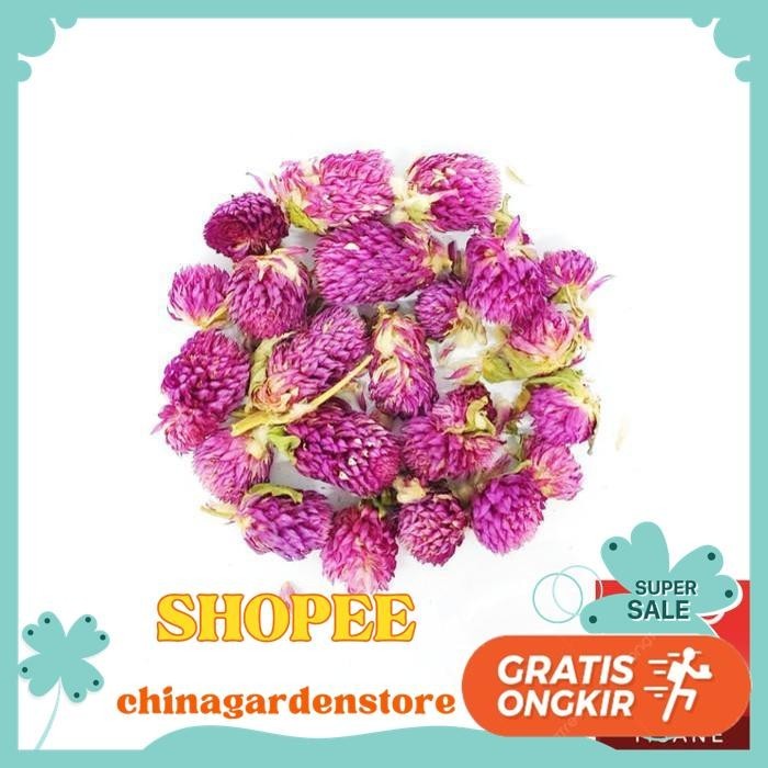 

TEH BUNGA GLOBE AMARANTH TEA TISANE WHOLESALE 100 GRAM TERMURAH