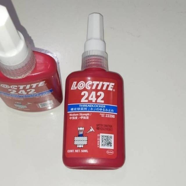 Loctite 242 Biru Medium Strength / Lem Baut / Threadlocker Blue 50 Ml Terlaris