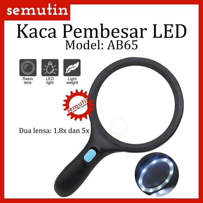 

Ready Kaca Pembesar LED AB65 / Lampu Lup Lensa Magnifier Handheld / Membaca