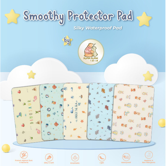 Kuma-Kuma Protector Pad/Perlak Waterproof/Perlak Bayi 90X70Cm