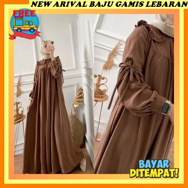 Lafreya Cleome Gamis Zeva Import Organza Bordir Gamis Dress Wanita Mewah Terbaru Pesta Kondangan Baj