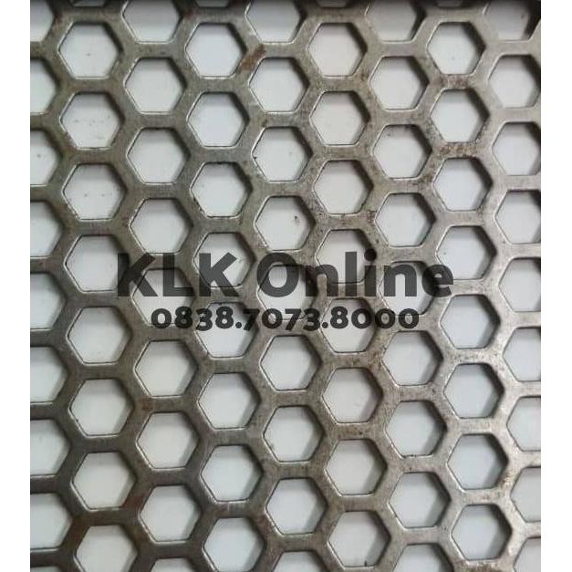 Plat Besi Ram Grill Speaker / Plat Lubang Perforated HexagonalCustom