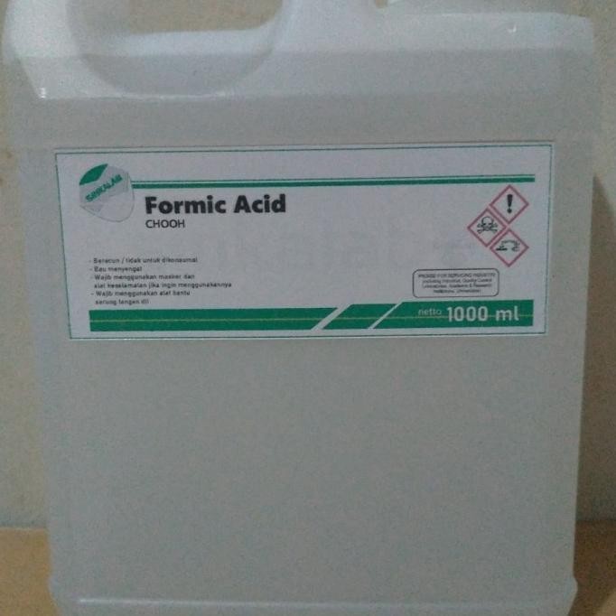 gon Asam Format / Formic Acid / Asam Formiat / HCOOH 90% Teknis 1000 ml