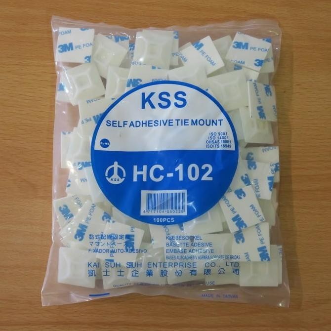 

Kabel Tie Mount Hc-102 Kss / Pengikat Kabel Hc102/Pengait Kabel Hc 102