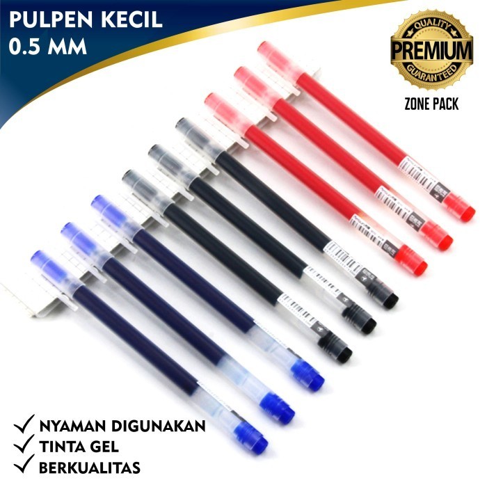 

siap kirim] Pulpen Kecil Warna Pena Gel Alat Tulis Bolpoin Tinta Hitam Merah