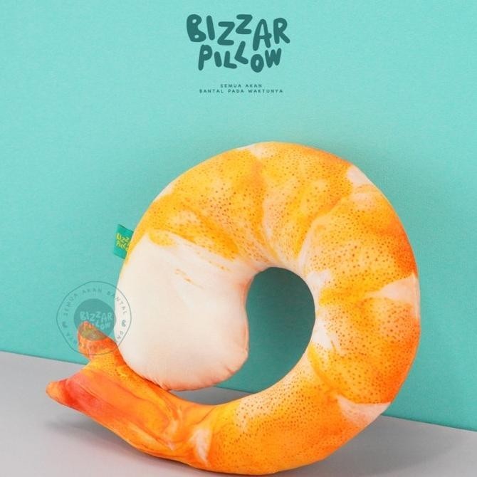 Bantal Leher Travelling Motif Udang