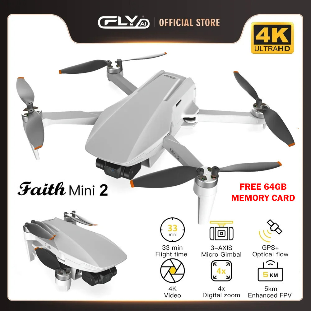 C-FLY Faith Mini Drone - FPV 4K Video, 3-Axis Gimbal