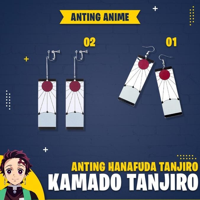 Aksesoris Anting Anime Hanafuda Tanjiro Demon Slayer Kimetsu No Yaiba