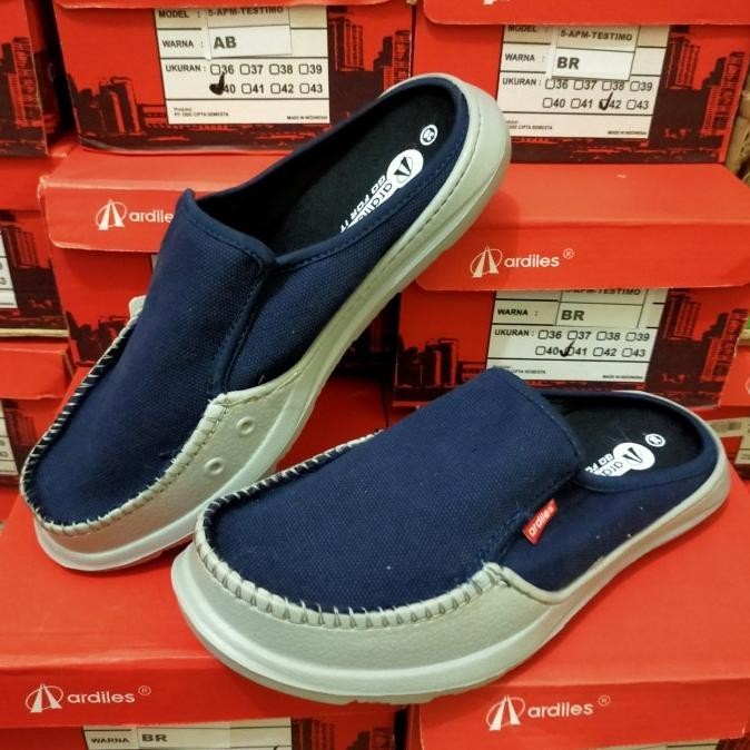 Sandal sepatu selop karet Ardiles Manco Biru original